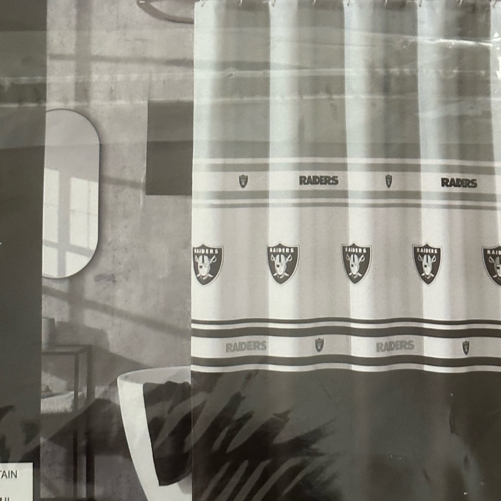 NFL New Raiders shower Curtain Las Vegas Raiders